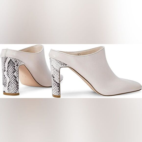 (65-1820) Coutgo Womens Square Toe Mules Slip On Snakeskin Sz 5.5 - Picture 8 of 11